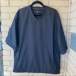 Nike Golf Relaxed Fit Short Sleeve Zip Pocket Pullover Jacket Windbreaker Large